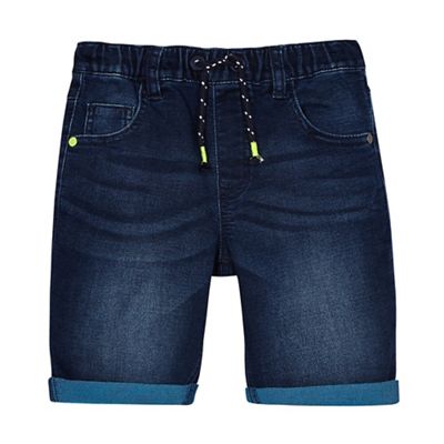 Boys' dark blue denim shorts